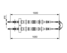 EL FREN TELİ ZAFIRA 1.8-2.0 DTI-2.0 00-02 1680mm