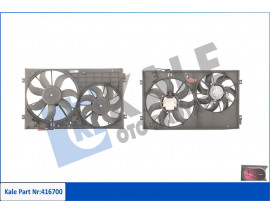 FAN MOTORU DAVLUMBAZLI KOMPLE CADDY 04 GOLF V 1.4 FSI-TSI-1.6 FSI 03-08 150W-295mm