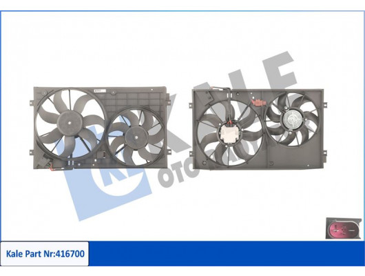 FAN MOTORU DAVLUMBAZLI KOMPLE CADDY 04 GOLF V 1.4 FSI-TSI-1.6 FSI 03-08 150W-295mm