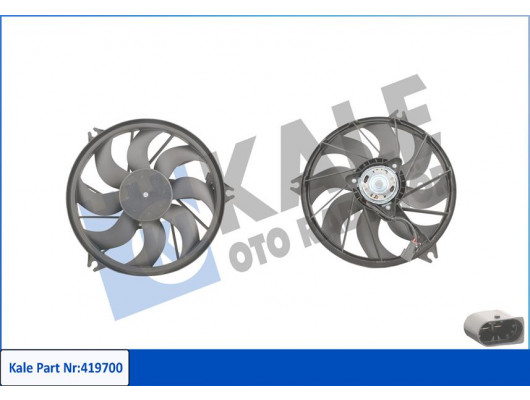 FAN MOTORU DAVLUMBAZLI P206 1.1-1.4-1.4-1.6-2.0 16V-1.6HDI-2.0HDI 98 250W-385mm 160W-380mm