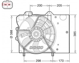 FAN MOTORU KOMPLE P2008-P207-P208-P301-C-ELYSEE-C2-C3-CROSSLAND 1.2-1.4-1.6