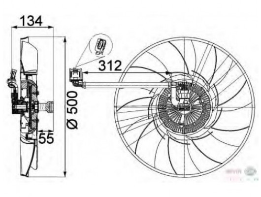 FAN MOTORU PREMIUM LINE 276DT DISCOVERY 3 L319 04 09 DISCOVERY 4 L319 09 18