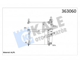 FIAT 500 PANTA 1.2 08 12 AC MT MEKANİK 482X416X24 SU RADYATÖRÜ