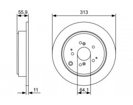 FREN AYNASI ACURA-HONDA 313x11x5 DL DOLU