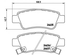 FREN BALATA ARKA HONDA CRV 07 11 2.0 I-VTEC R20A - 2.2 DIZEL // CRV 12 R20A 2.0 BENZINLI
