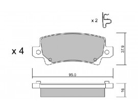 FREN BALATA DİSK ARKA COROLLA 2002-2006