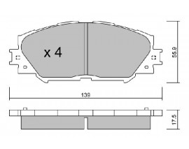 FREN BALATA DİSK ÖN COROLLA AURIS 1.33-1.6 2007-2012