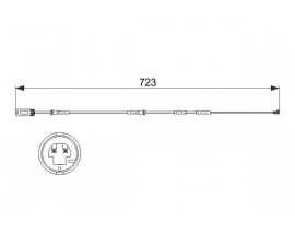 FREN BALATA FISI ON uzunluk 723 mm BMW E81 E87 E90 E92 E93