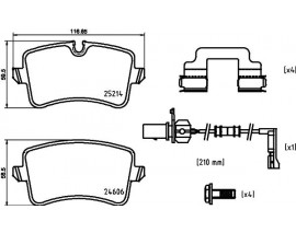 FREN BALATASI ARKA 18mm AUDI A6 11-18 A7 11-18