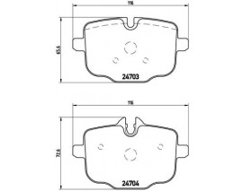FREN BALATASI ARKA BMW F10-F11-F12-F13-F06-5.35 5.25