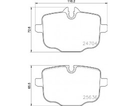 FREN BALATASI ARKA BMW G30-G11-G12-G15-G01-G02-G05-G06-G07 Low-Met