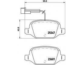 FREN BALATASI ARKA FIAT PANDA 1.3 JTD 05- 09