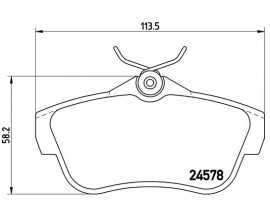 FREN BALATASI ARKA FIAT SCUDO 1.6JTD-2.0JTD 07-CITROEN JUMPY 1.6HDI 2.0HDI 07-