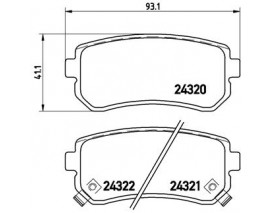 FREN BALATASI ARKA HYUNDAI ACCENT ERA 06- -I20 08-15-I30 07-12-IX20 10- -IX35 10- -SONATA 10-14-KIA