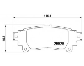 FREN BALATASI ARKA LEXUS GS 200T 2.0 15- LEXUS GS 250 2.5 13-
