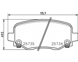 FREN BALATASI ARKA LOW-MET CHRYSLER