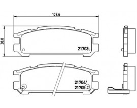 FREN BALATASI ARKA LOW-MET SUBARU