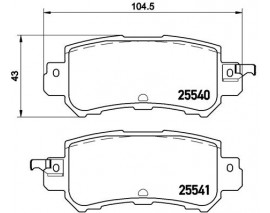 FREN BALATASI ARKA MAZDA CX-5 2.0 AWD 2.0 2.5 AWD 2.2 D 2.2 D AWD 11-