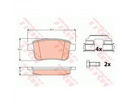 FREN BALATASI ARKA MERCEDES CITAN W415 12 . RENAULT KANGOO II 09