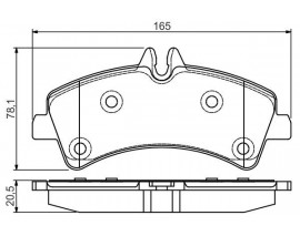 FREN BALATASI ARKA MERCEDES SPRINTER B906 06 . VW CRAFTER 30-35-50 CIFT TEKER