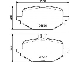 FREN BALATASI ARKA MERCEDES W206 S206 C236 A236 W214 S214 C236 A236