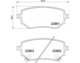 FREN BALATASI ARKA MERCEDES X-CLASS W470 . NISSAN NAVARA 15 D23. D23T 2.3 dCi