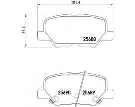 FREN BALATASI ARKA MITSUBISHI ASX 12 /OUTLANDER 12 /MAZDA-6 13