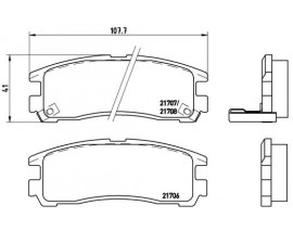 FREN BALATASI ARKA MITSUBISHI GALANT 92-00-PAJERO 99-