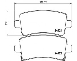 FREN BALATASI ARKA OPEL INSIGNIA 08- 16-17 INC JANT