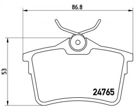 FREN BALATASI ARKA PEUGEOT 308 - 3008 PARTNER TEPEE-CITROEN BERLINGO 1.6 1.6HDI