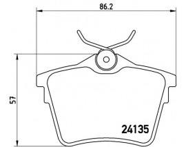 FREN BALATASI ARKA PEUGEOT 407 2004 /607 2000 /CITROEN C5 2001-