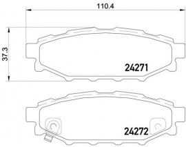 FREN BALATASI ARKA SUBARU FORESTER-IMPREZA 2.0 08- OUTBACK 2.5 3.0 03-08 Low-Met