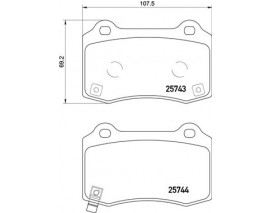 FREN BALATASI ARKA TESLA MODEL S 15- JEEP GRAND CHEROKEE ALL 06 - CHRYSLER 300C ALL 04 - Low-Met