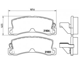 FREN BALATASI ARKA- TOYOTA AVENSIS 00 02