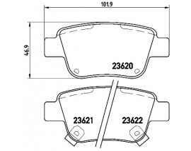 FREN BALATASI ARKA - TOYOTA AVENSIS 03 08 1.6/COROLLA-VERSO 04 07