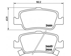 FREN BALATASI ARKA - TOYOTA COROLLA 07 12 - AURIS 2013 1.4 D4D DIZEL