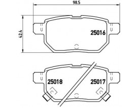 FREN BALATASI ARKA- TOYOTA COROLLA 07 12-COROLLA 13 /AURIS 07 12 BENZINLI