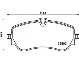 FREN BALATASI ARKA VW AMAROK 17- CRAFTER 17-
