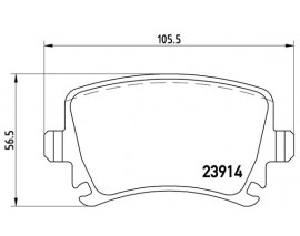 FREN BALATASI ARKA VW CADDY 04-11 GOLF 04-14 AUDI A3 04-13 SEAT LEON 06-13 SKODA OCTAVIA 04-13