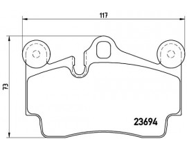 FREN BALATASI ARKA VW TOUAREG 03-10 AUDI Q7 07-15 PORSCHE CAYENNE 03-10