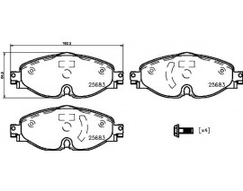 FREN BALATASI AUDI A3 SPORTBACK 8VA. 8VF 09/12- -VW GOLF VII 5G1. BQ1. BE1. BE2 08/12-03/21-VW G