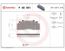 FREN BALATASI DAF CF 05/13- -DAF LF 05/13- -DAF LF 55 01/01- -FUWA K HITCH KF - -FUWA K HITCH KK - -
