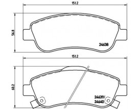 FREN BALATASI HONDA CR-V III RE 06/06- -HONDA CR-V IV RM 01/12-