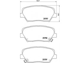 FREN BALATASI HYUNDAI GRANDEUR HG 01/11- -HYUNDAI SANTA F III DM. DMA 09/12-