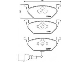 FREN BALATASI-KABLOLU- VW GOLF 98-06 POLO 02-05 AUDI A3 97-03 SEAT LEON 00-06 SKODA OCTAVIA 97-11