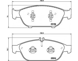 FREN BALATASI MERCEDES-BENZ E-CLASS CONVERTİBLE A207 01/10-12/16-MERCEDES-BENZ E-CLASS COUPE C207
