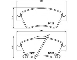 FREN BALATASI ON COROLLA D4D 07-12 AURIS D4D 07-12 COROLLA 1.4 D4D 2013-