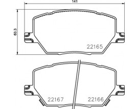 FREN BALATASI ON FIAT 500 1.4 1.3JTD 1.6JTD-JEEP RENEGADE 1.6CRD 14- Low-Met
