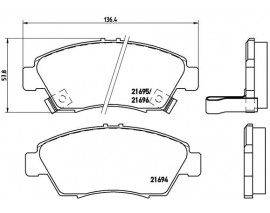 FREN BALATASI ON HONDA CIVIC 1.6 1992-2000 CRX 91- CRZ 10-