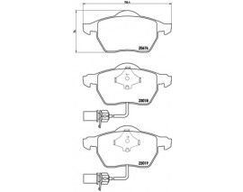 FREN BALATASI ON KABLOLU 20mm VW PASSAT 97-05 AUDI A4 99-05 A6 98-05 SKODA SUPERB 02-08